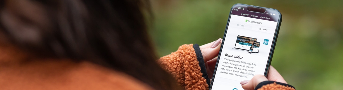 Mina sidor i en mobiltelefon